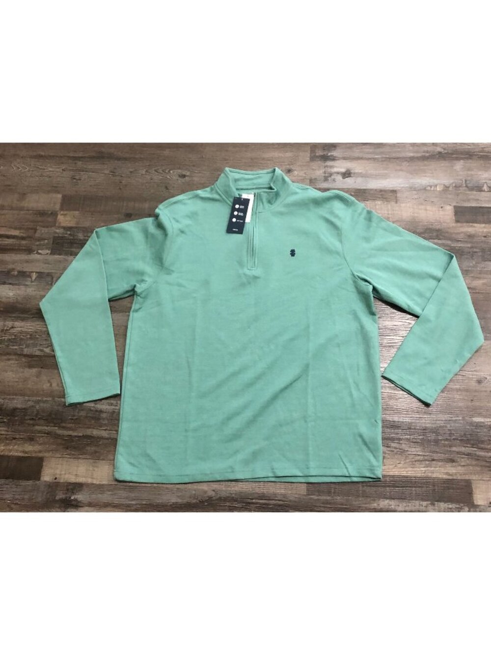 IZOD Mens Large Mens Green Performance Comfort 1/4 Zip Pullover New with Tags